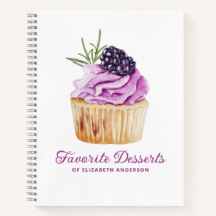 Cupcake Bäckerei Dessert Rezept Kochbuch Notebook Notizbuch