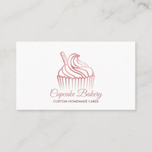 Cupcake-Bäckerei-Konditor Schlagsahne Visitenkarte