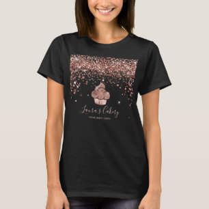 Cupcake Bäckerei Konditorei Koch Glitzer Tropfen R T-Shirt