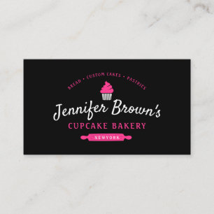 Cupcake Bäckerei Konditorei Kuchen Dekoration Schw Visitenkarte