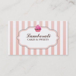 Cupcake Bäckerei Rosa Niedlich Elegante Moderne Visitenkarte