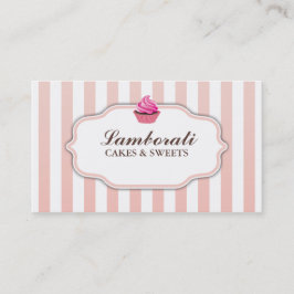 Cupcake Bäckerei Rosa Niedlich Elegante Moderne Visitenkarte