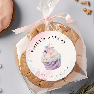 Cupcake Bäckerei Runder Aufkleber