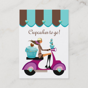 Cupcake-Bäckerei Visitenkarte Roller Mädchen Vorda