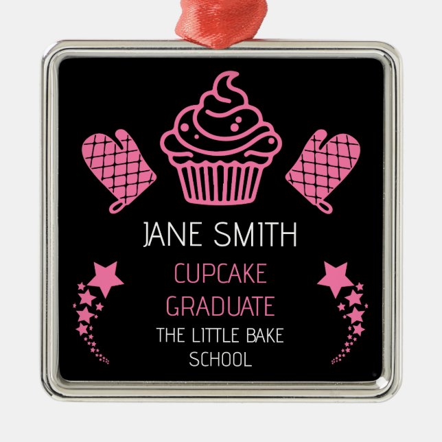 Cupcake Backkurs Ornament Aus Metall (Vorne)