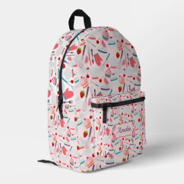 Cupcake Backmuster Pink Lila Bedruckter Rucksack