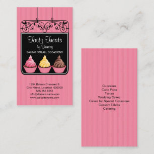 Cupcake Bakeholder-Schild Visitenkarte
