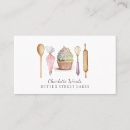 Cupcake Baker Konditorei Koch Baker's Utensils Visitenkarte