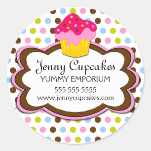 Cupcake Bakery Box Siegel Runder Aufkleber