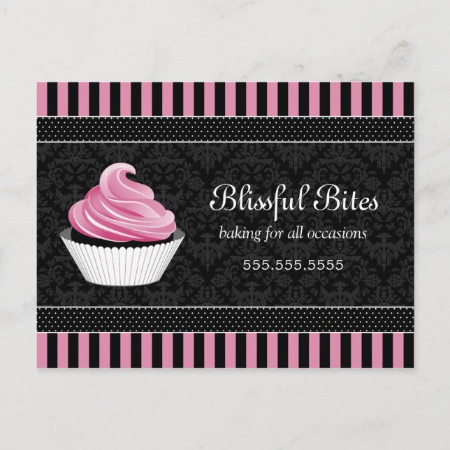 Cupcake Bakery Business Werbeaktion Postkarte (Vorderseite)