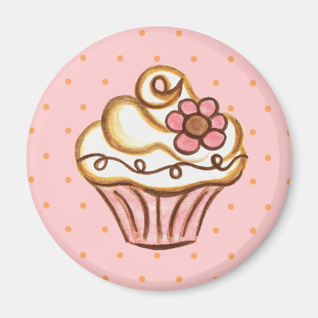 Cupcake Bakery Kitchenette Magnet Geschenk (Vorne)