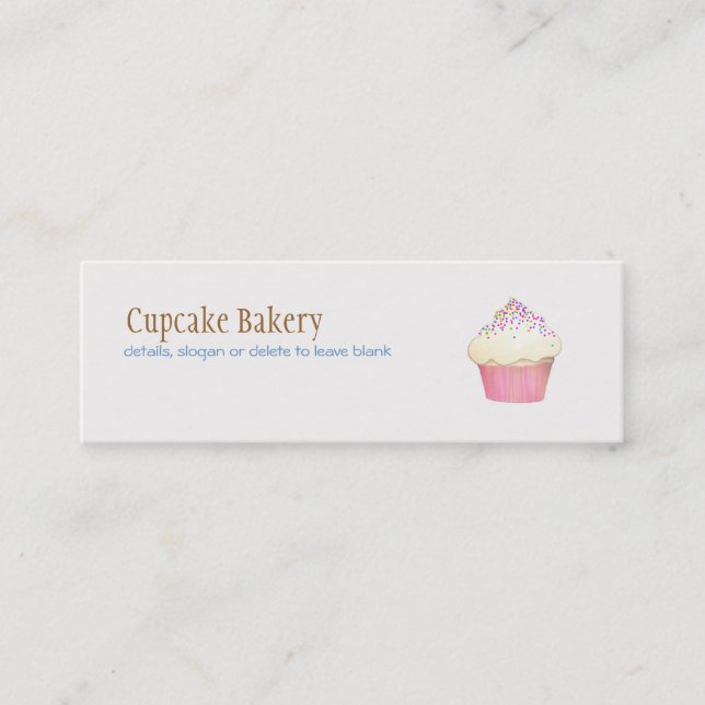 Cupcake Bakery MIni Business Card Visitenkarte (Vorderseite)