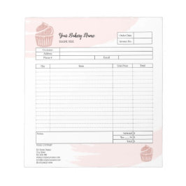 Cupcake Bakery Mixer Bestellformular Notepad Notizblock