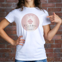Cupcake Bakery Pastry Cafe Rose Gold Glitter Drips