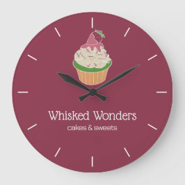 Cupcake Bakery Pastry Chef Große Wanduhr