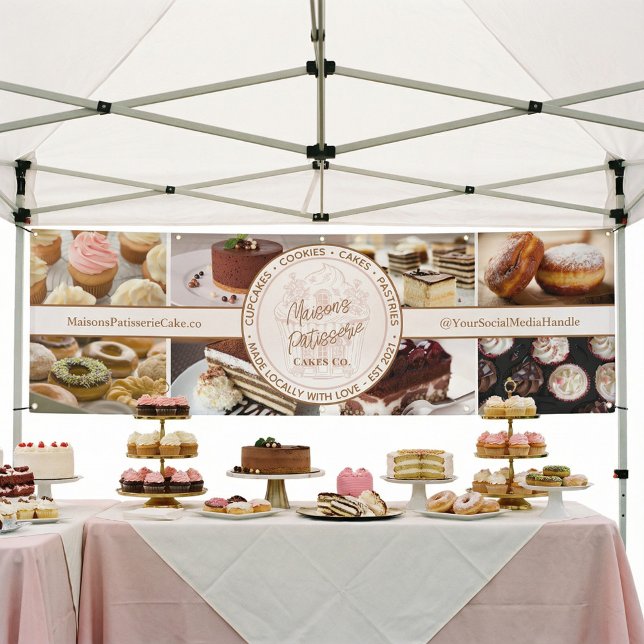 Cupcake Bakery Pastry Photo Collage Market Booth Banner (Cupcake Bakery Pastry Photo Collage Market Booth Banner)