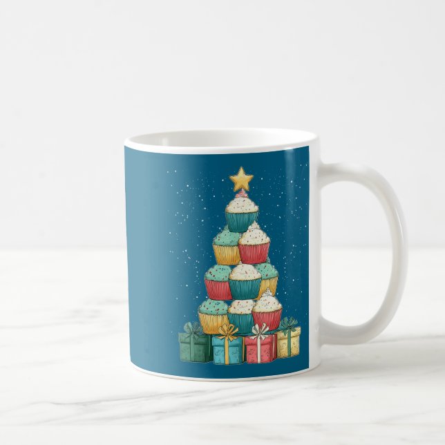 Cupcake Baking Baker Christmas Tree Xmas  Kaffeetasse (Rechts)