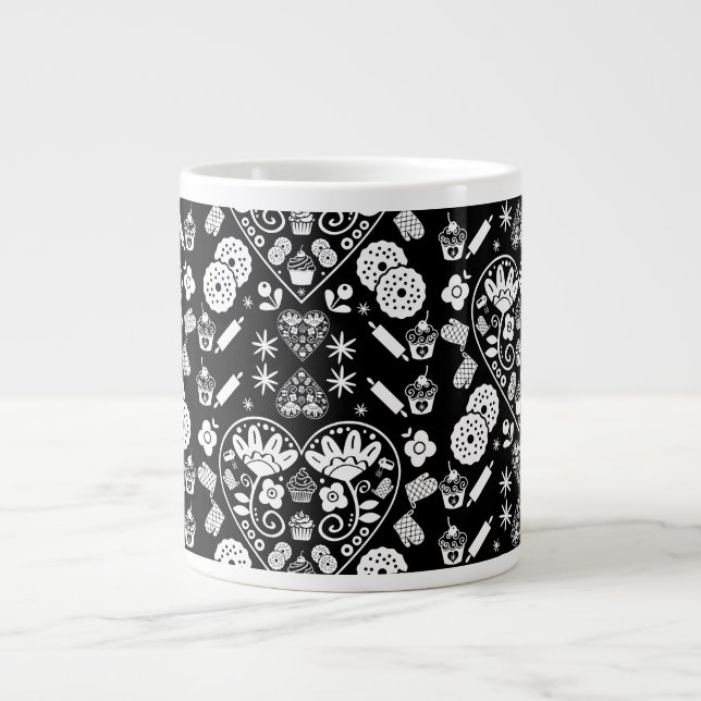 Cupcake Baking Folk Jumbo-Tasse (Vorderseite)