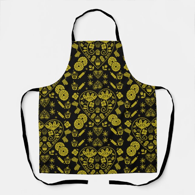 Cupcake Baking Folk Schürze (Vorderseite)