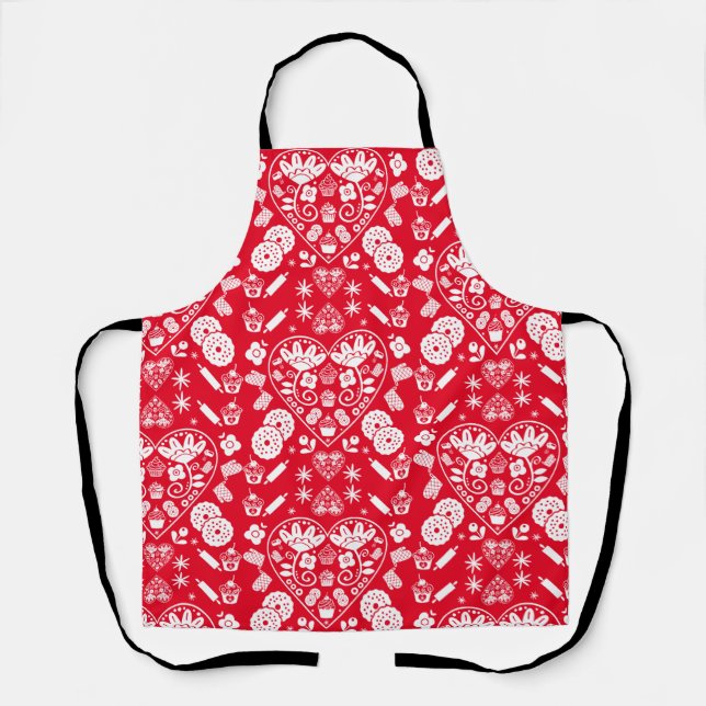 Cupcake Baking Folk Schürze (Vorderseite)