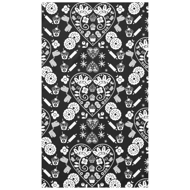 Cupcake Baking Folk Tischdecke (Vorderseite)