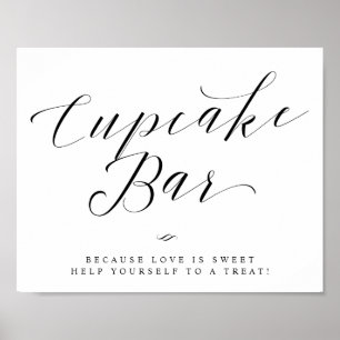 Cupcake Bar Chic Brautparty oder Hochzeitszeichen Poster