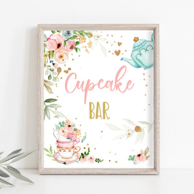 Cupcake Bar Tea Party Baby Brewing Baby Shower Poster (Von Creator hochgeladen)
