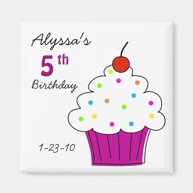 Cupcake Birthday Magnete Magnet (Vorne)