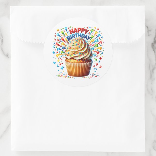 Cupcake Birthday Stickers (Tasche)