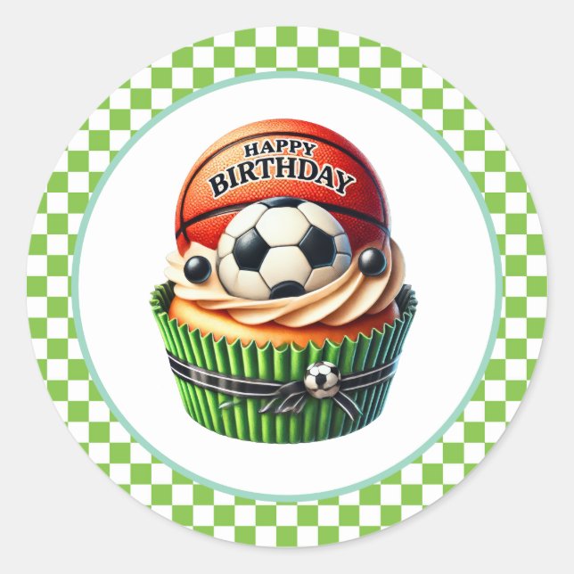 Cupcake Birthday Stickers (Vorderseite)