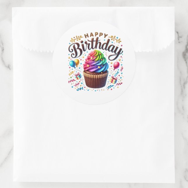 Cupcake Birthday Stickers (Tasche)