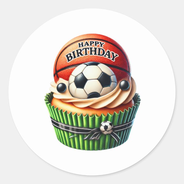 Cupcake Birthday Stickers (Devant)
