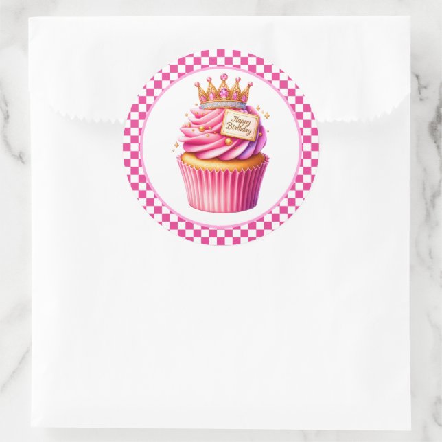 Cupcake Birthday Stickers (Sac)