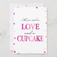 Cupcake Brautparty Sign | Rosa Magenta Confetti