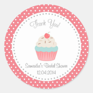 Cupcake Brautparty Vielen Dank Aufkleber