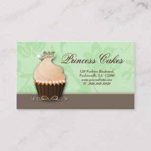 Cupcake Business Card Kronenminze Brauncreme Visitenkarte