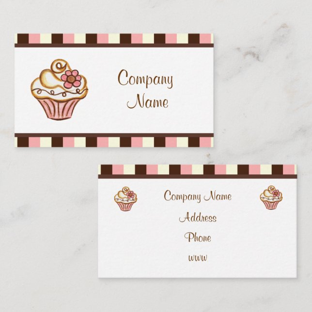 Cupcake Business Cards Visitenkarte (Vorne/Hinten)