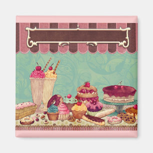 Cupcake Cake Party Signaturbanner Magnet