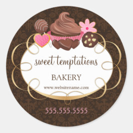 Cupcake Cake Pops Kochgebäck Verpackung Runder Aufkleber