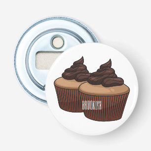 Cupcake Cartoon Illustration Flaschenöffner