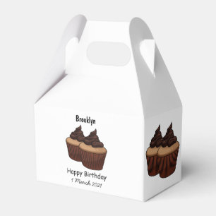 Cupcake Cartoon Illustration Geschenkschachtel