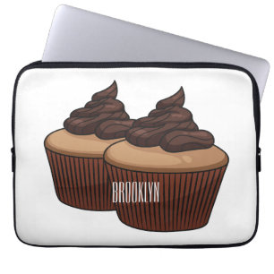 Cupcake Cartoon Illustration Laptopschutzhülle