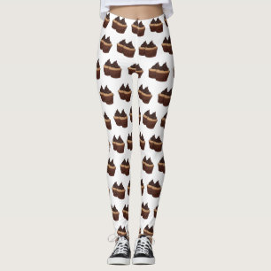 Cupcake Cartoon Illustration Leggings