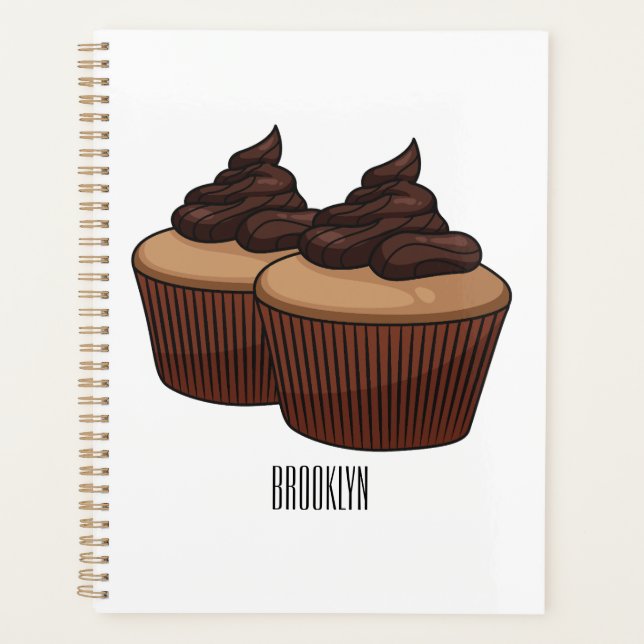 Cupcake cartoon illustration  planer (Vorderseite)