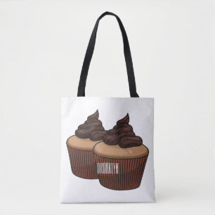 Cupcake Cartoon Illustration Tasche