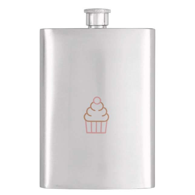 Cupcake Classic Flask Flachmann (Vorderseite)
