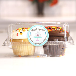 Cupcake Cookie Bäckerei Danke für die Unterstützun Runder Aufkleber