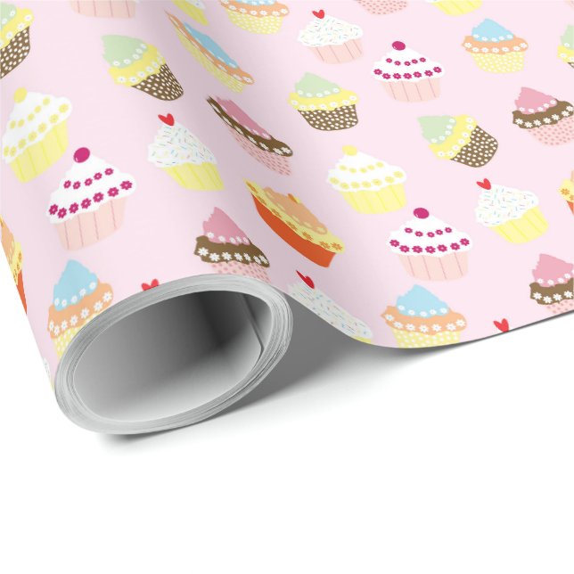 Cupcake Design Geburtstag Geschenkpapier Wrapping  (Rolleneckpunkt)