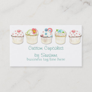 Cupcake Dessert Backbäckerei Business Identität Visitenkarte