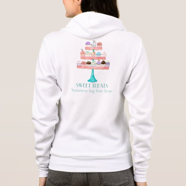 Cupcake Dessert Backbäckerei Business Uniform Hoodie (Rückseite)